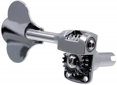 Photo of Allparts TK-7566 Bass Guitar Single Lightweight Small Post Machine Head with Clover Leaf Button - Treble Side