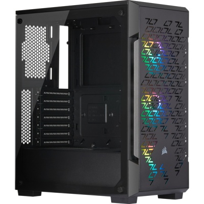 Photo of Corsair - iCUE 220T RGB Airflow Tempered Glass Mid-Tower Smart Case - Black