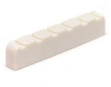 Photo of Graphtech LC-6200-10 NuBone 1/4" Slotted Nut for Classical Style Guitars - White