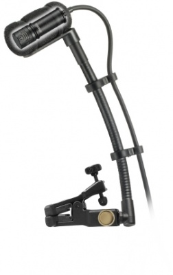 Photo of Audio Technica ATM350UCW Cardioid Condenser Clip-On Instrument Microphone with Universal Mounting System