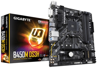 Photo of Gigabyte - B450M DS3H AM4 AMD B450 SATA 6Gb/s Micro ATX AMD Motherboard