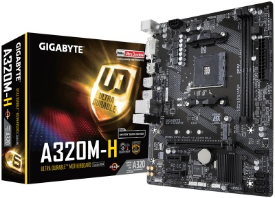 Photo of Gigabyte - A320M-H AM4 AMD A320 SATA 6Gb/s USB 3.1 HDMI Micro ATX AMD Motherboard