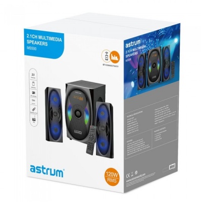 Photo of Astrum MS500 2.1-Channel 120 watt Multimedia Speaker Set - Black and Blue