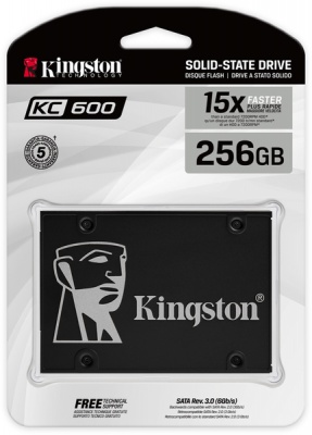 Photo of Kingston Technology Kingston KC600 256GB 2.5" SATAIII 3D TLC Internal Solid State Drive - Black