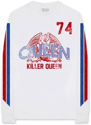 Photo of Queen - Killer Queen '74 Stripes Men's LongSleeve Shirt - White