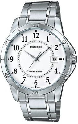 Photo of Casio Enticer Series Stainless Steel Mens Analog Wrist Watch - Silver and White