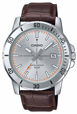 Photo of Casio Enticer Series Analog Mens Wrist Watch - Silver and Brown