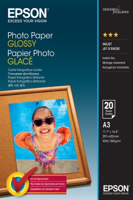 Photo of Epson A3 Photo Paper Glossy - 20 Sheets