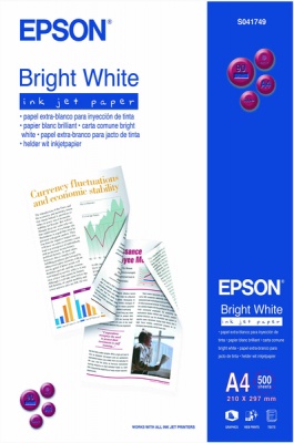 Photo of Epson Bright White Inkjet Paper A4 - 500 Sheets