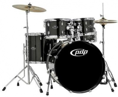 Photo of PDP Centerstage 5 pieces Acoustic Drum Kit with Hardware and Cymbals - Onyx Sparkle