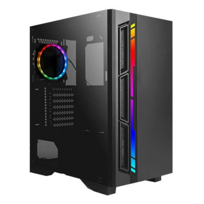 Photo of Antec - NX400 ARGB LED Tempered Glass ATX Mid Tower Gaming Chassis - Black