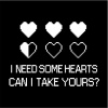 I Need Some Hearts Mens T-Shirt Black Photo