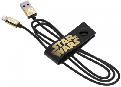 Photo of SilverHT Tribe - USB to Lightning Sync&Charge Cable Star Wars BB8-Gold Apple MFi Certified 120cm