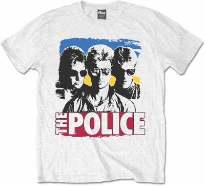 Photo of The Police - Band Photo Sunglasses Men's T-Shirt - White