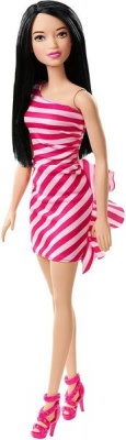Photo of Mattel Barbie - Glitz Doll Wearing Stripes - Pink