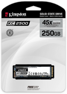 Photo of Kingston Technology - KC2500 M.2 250GB PCI Express 3.0 3D TLC NVMe Internal Solid State Drive