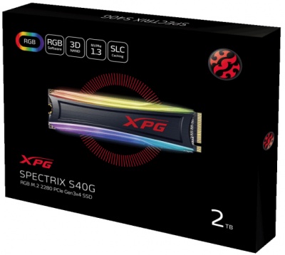 Photo of ADATA XPG SPECTRIX S40G RGB PCIe Gen3x4 M.2 2280 Internal Solid State Drive