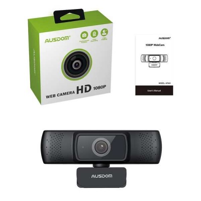 Photo of Ausdom AF640 1080p FHD Wide Angle Desktop Webcam - Black
