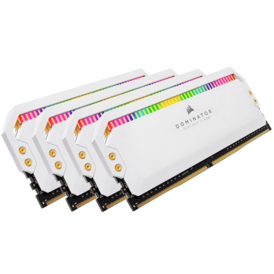 Photo of Corsair - DOMINATOR PLATINUM RGB 32GB DDR4 DRAM 4000MHz C19 Memory Module Kit - White