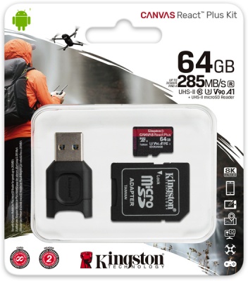 Photo of Kingston Technology - 128GB Canvas React Plus UHS-2 microSDXC Memory Card
