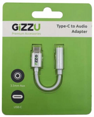 Photo of Gizzu Type-C to 3.5mm Aux Audio Adapter - White