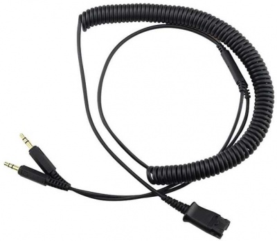 Photo of Calltel Quick Disconnect - Dual 3.5mm Jack 105cm Cable - Black