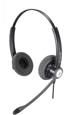 Photo of Calltel - HW333N DH Stereo-Ear Noise-Cancelling Headset with Quick Disconnect Connector - Black