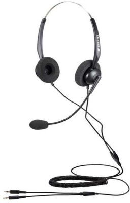 Photo of Calltel - T800 Stereo-Ear Noise-Cancelling Headset Dual 3.5mm - Black