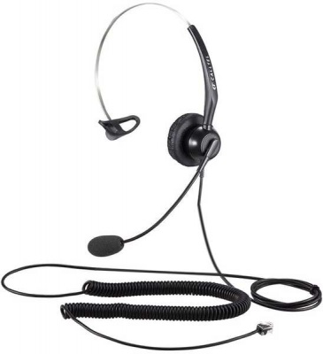 Photo of Calltel - T800 Stereo-Ear Noise-Cancelling Headset RJ9 Reverse - Black