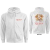 Queen - Classic Crest Backprint Womenâ€™s Zip-up Hoodie â€“ White Photo