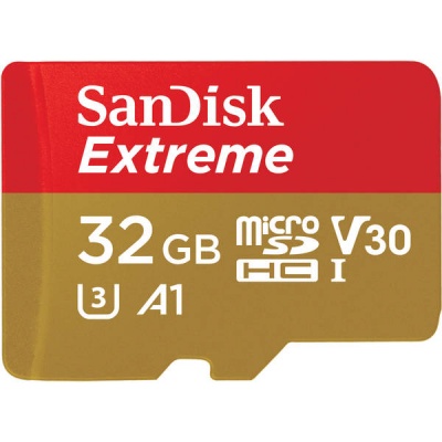 Photo of Sandisk 32GB Extreme UHS-I microSDHC Memory Card with SD Adapter