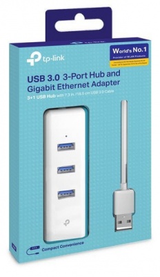 Photo of TP LINK TP-Link UE330 USB 3.0 3-Port Hub & Gigabit Ethernet Adapter 2" 1 USB Adapter