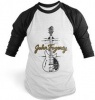 John Fogerty - Rickenbacker Guitar BB Unisex T-Shirt - White/Black Photo