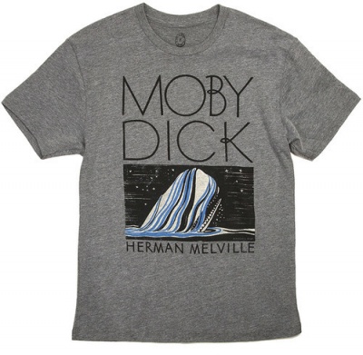 Photo of Out of Print Moby Dick Melville Unisex Heather Gray T-Shirt - Heather Gray