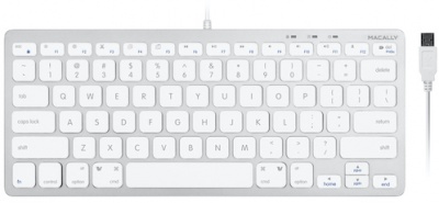 Photo of Macally - Compact USB Wired Keyboard With Aluminium Style Finish For Mac and PC -