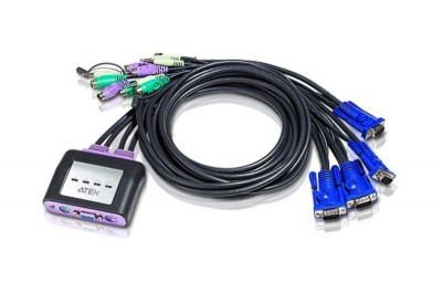 Photo of Aten - 4-Port PS2 VGA Cable-Built-In Kvm With Audio Support