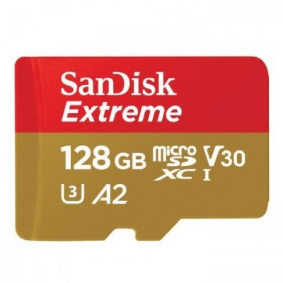 Photo of Sandisk Micro SDXC Extreme 128GB Memory Card - Red Gold