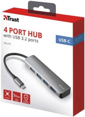 Photo of Trust - HALYX 4 Port Hub with USB 3.2 Ports - Silver