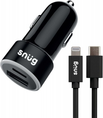 Photo of Sng Snüg Car Juice 28W PD Charger with MFI – Type C Cable