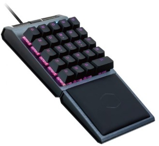 Photo of Cooler Master Control Pad; 24 Gateron Switches; RGB; AimPad technology; Brushed Aluminum; Wrist Rest; Reprogrammable