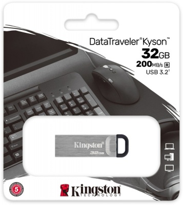 Photo of Kingston Technology - DataTraveler Kyson 128GB USB 3.2 Metal Flash Drive