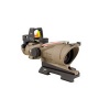 Trijicon - ACOG 4x32 FDE Dual Illuminated Red Crosshair .223 Ballistic Reticle w/ BUIS and LED R Photo