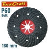 Tork Craft Vulcanized Fibre Disc 180mm 60 Grit Bulk Photo