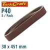 Tork Craft Sanding Belt 30 X 451 Power Hole 40 Grit 5/Pk Photo