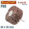 Tork Craft Flap Wheel 60 X 30 X 6mm Shaft 80 Grit Per Each Photo
