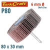 Tork Craft Flap Wheel 80 X 30 X 6mm Shaft 80 Grit Per Each Photo