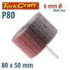 Tork Craft Flap Wheel 80 X 50 X 6mm Shaft 80 Grit Per Each Photo