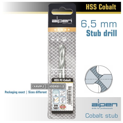 ALPEN Cobalt Drill Bit Short Pouch 65mm
