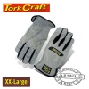 Tork Craft Mechanics Glove 2x Large Synthetic Leather Palm Spandex Back Photo