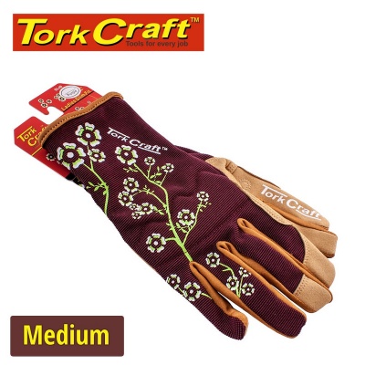 Photo of Tork Craft Ladies Slim Fit Garden Gloves Maroon Medium